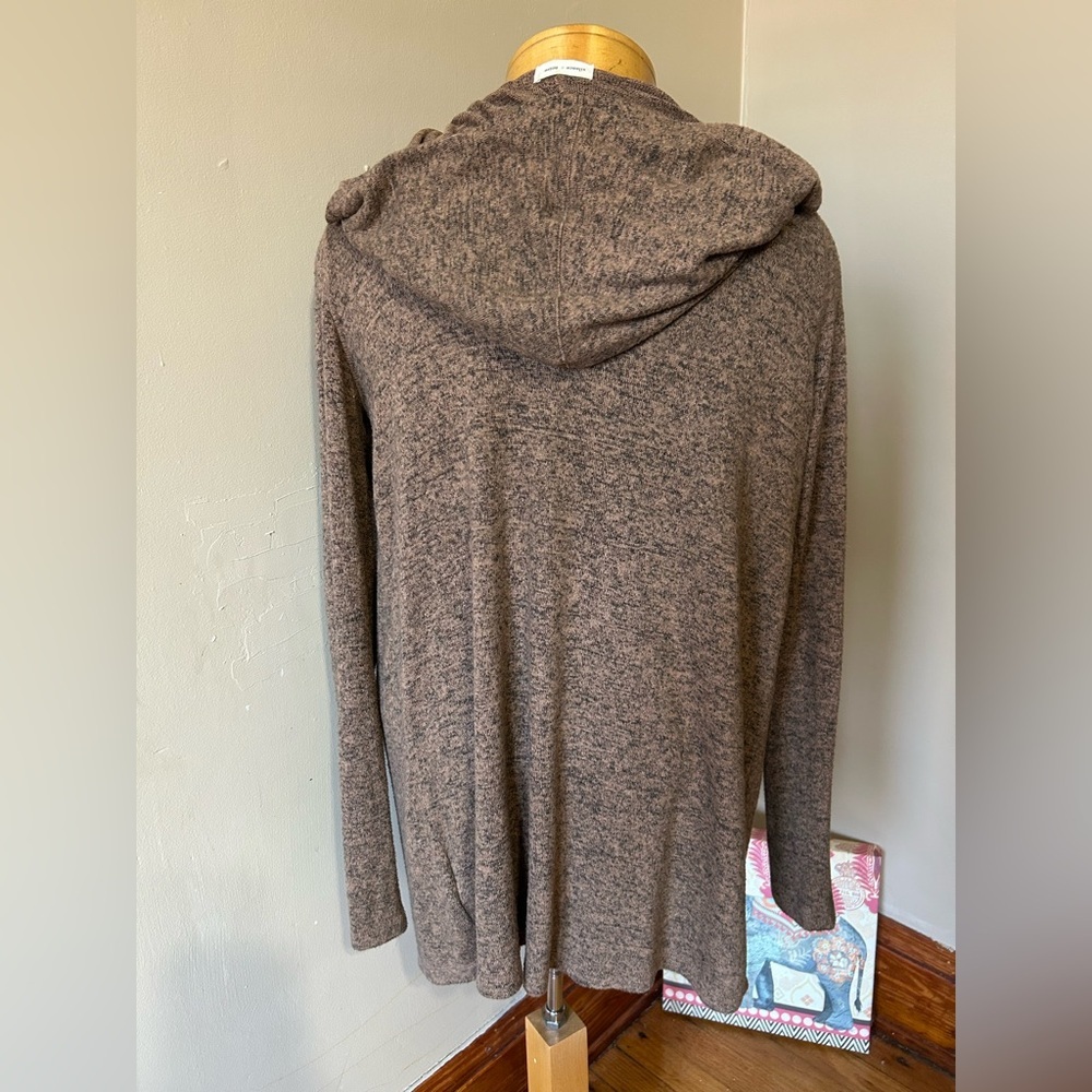 Silence + Noise Hooded Open Front Cardigan Duster Sz M - Picture 4 of 8